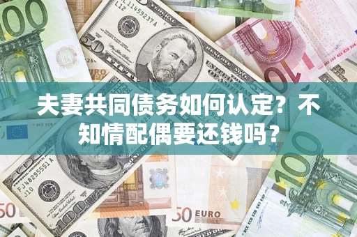 北京夫妻共同债务如何认定？不知情配偶要还钱吗？