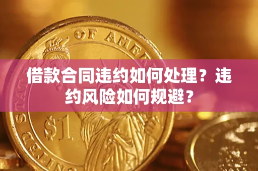 北京借款合同违约如何处理？违约风险如何规避？